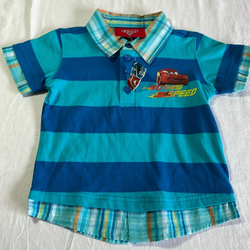 NWT 18M Disney/Pixar Lightning McQueen Cars polo shirt